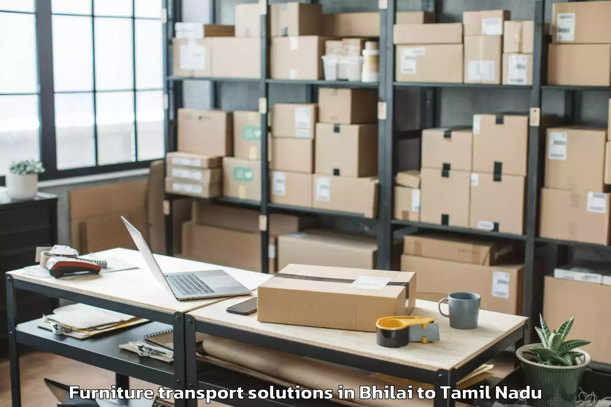 Comprehensive Bhilai to Vadakku Valliyur Furniture Transport Solutions